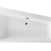 Cadă de baie asimetrică pe colț Radaway Palea 170x100,5x48,50 cm colț dreapta acril alb WA1-34-170x100P