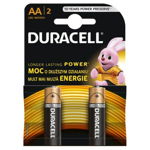 Baterii alcaline AA, R6, Duracell Basic, 1,5 V, blister 2 baterii, Duracell