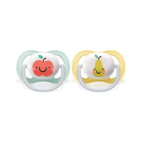 Set 2 suzete Philips-Avent SCF080/17, ultra air pacifier 0-6 luni, Ortodontice, fara BPA, Mar/Para, Philips