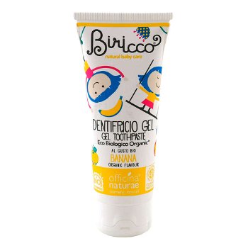 Pasta de dinti gel pentru copii cu aroma de banane Biricco, 75 ml natural
