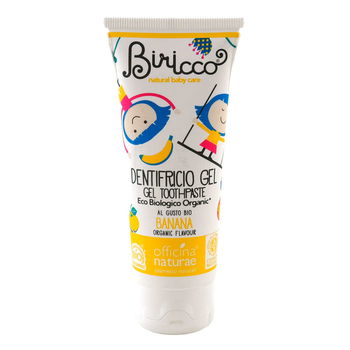 Pasta de dinti gel pentru copii cu aroma de banane Biricco, 75 ml natural