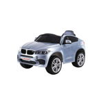 Masinuta electrica pentru copii, 2 motoare 45W, 2 baterii 6V/4,5Ah, telcomanda cu control parental 2,4Ghz, BMW X6, Argintiu