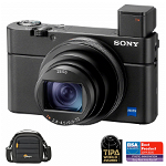 Aparat foto digital Sony Cyber-Shot DSC-RX100VII, 20.2MP, 4K HDR, Senzor 1 inch, Obiectiv ZEISS 24-200mm, Ecran rabatabil, Negru, Sony