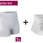 Pantaloni protectie sold + burete protectie, Suprima, Unisex, Alb, Mar L, 