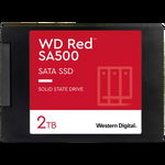 SSD NAS WD Red SA500 2TB SATA, 2.5", 7mm, Read/Write: 560/520 MBps, IOPS 87K/83K, TBW: 1300, Western Digital