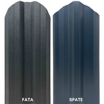 Sipca metalica gard Tisa, gri, mat structurat, RAL 7024, 0.4 mm, 1500 x 115 mm, 25 bucati + 50 bucati surub autoforant, Mathaus