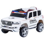 Masinuta electrica Chipolino SUV Police Patrol cu scaun din piele white, Chipolino