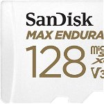 Card de memorie SanDisk micro SD Max Endurance Video 128 GB, Class 10, V30, UHS-I U3 + adaptor, SanDisk