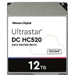 Hard disk Western Digital HGST Ultrastar DC HC520, 12TB 3.5 '', 7200 RPM SATA III 6Gb / s 256MB, 4KN ISE HUH721212ALN600, Western Digital