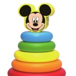 Piramida de stivuit inele colorate din lemn si Mickey,Disney, Disney