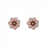 Cercei placati cu Aur roz de 24K, cu cristale Swarovski, Antigua | 1082/2-223-1RG2, Roxannes - Mariana Jewellery