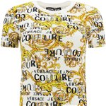 Versace Jeans Couture Print T-Shirt WHITE/GOLD, Versace Jeans Couture