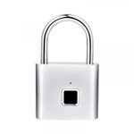 Lacat smart cu amprenta Star Fingerprint Lock fara cheie reincarcabil din aliaj de Zinc cu memorie 10 amprente si autonomie 12 luni Silver