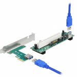 Riser Card PCI Express la 1 x PCI 32 Bit cu cablu 60cm, Delock 90065, Delock