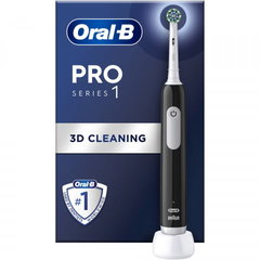 Periuta de dinti electrica Oral-B Pro 1, Curatare 3D, 3 programe, 1 capat de periaj, Negru