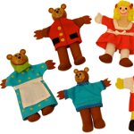 Papusi degetar - Pinochio si Povestea Cei trei ursuleti - 2 in 1