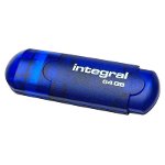 INTEGRAL INFD64GBEVOBL Flashdrive Integral USB 64GB Flash Drive EVO blue