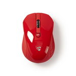 mouse wireless nedis, 1600dpi, 3 butoane, rosu, NEDIS