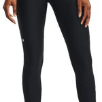 Under Armour, Colanti cu buzunar lateral si talie inalta pentru fitness HeatGear® Armour, Negru, Alb, M