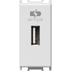 Modul incarcator USB TEM, alb, 1 x 2100 mAh, TEM