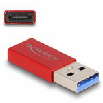 Adaptor activ USB 3.2 Gen2-A la USB type C T-M Rosu, Delock 60044, Delock