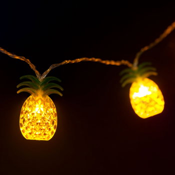 Sir de lumini LED, ananas, 1,65 m, 10 LED-uri , alb cald, 2 x AA