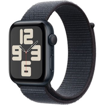 SmartWatch Apple Watch SE (2024) v3 Aluminium, 1.78inch, Curea Nylon, Midnight-Ink Sport Loop