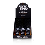 Pachet NISH MAN - Masca pentru Puncte Negre - 150ml - Black - 12 buc, Nish Man