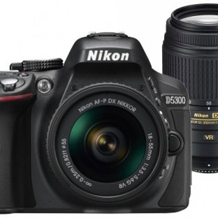 Aparat Foto DSLR Nikon D5300, 24.1 MP + Obiectiv A-FP 18-55mm VR + Obiectiv 55-300 VR