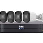 Kit de supraveghere video pentru exterior, 4 camere 5 MP, IR 20 m, DVR 4 canale, Safer, KITSAF4X-5MP2028U