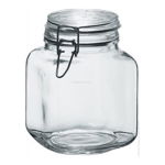 Borcan din sticlă Borgonovo Transparent Ermetic (1,7 L) (12 x 12 x 17 cm), Borgonovo