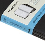 Set 3 caiete - Moleskine Cahier - Large, Dotted - Black | Moleskine, Moleskine