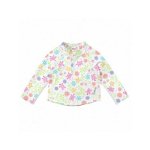 White Turtle Floral 24 luni - Bluza copii cu filtru UV si fermoar - Green Sprouts by iPlay, Green Sprouts by iPlay