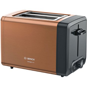 Prajitor de paine Bosch DesignLine TAT4P429, 970W, 2 felii de paine, Cupru, Bosch