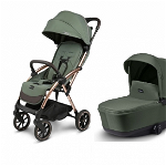 Pachet 2 in 1 Carucior Leclerc Baby Influencer XL Army Green, Leclerc Baby