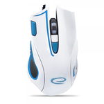 Mouse Gaming EGM401WB Hawk 2400DPI Alb/Albastru, Esperanza