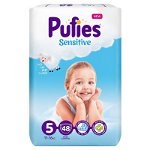 Scutece Pufies Sensitive, 5 Junior, Maxi Pack, 11-16 kg, 48 buc, Pufies