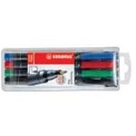 Marker Stabilo Ohpen Universal, varf rotund, 0.7 mm, set 4 culori (negru, rosu, albastru, verde) - Pret/set, Stabilo