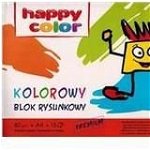 Bloc de desen color Happy Color, Format A4, 15 coli, 80 g/m2, Multicolor, Happy Color