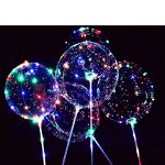 SET Balon luminos, 50 LED-uri multicolore, 3 moduri iluminare, suport tip bat, 