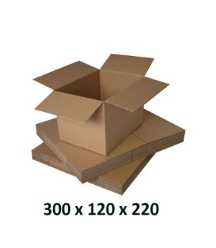 Cutie carton 300x120x220, natur, 3 starturi CO3, 420 g/mp, 