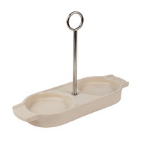 Suport pentru 2 rasnite, ceramica, "Linea", Ecru - Peugeot, Peugeot