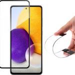 Folie Wozinsky Nano Flexible Compatibila Cu Samsung Galaxy A72 4g / A72 5g, Transparenta Cu Margine Neagra