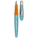 Stilou My.Pen, penita M, turcoaz/orange, pe blister, Herlitz