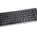 Tastatura HP EliteBook 840 G1 neagra cu rama gri iluminata backlit, HP