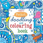 Pocket doodling and colouring book: Blue