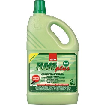 Detergent lichid 2 in 1 pentru pardoseli Sano Floor Plus, 2L, Sano