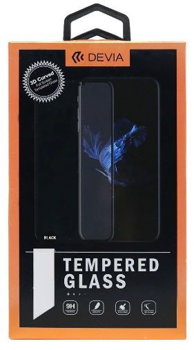 Folie Protectie Sticla Temperata Devia Frame DVFSTS21PBK pentru Samsung Galaxy S21 Plus (Transparent/Negru), Devia