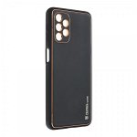 Husa Spate Cu Protectie La Camera Forcell Leather Compatibila Cu Samsung Galaxy A32 5g, Piele Ecologica, Negru, Forcell