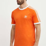 adidas Originals tricou din bumbac barbati, culoarea portocaliu, cu imprimeu, IM9382, adidas Originals